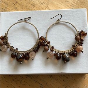 Beaded hoop earrings